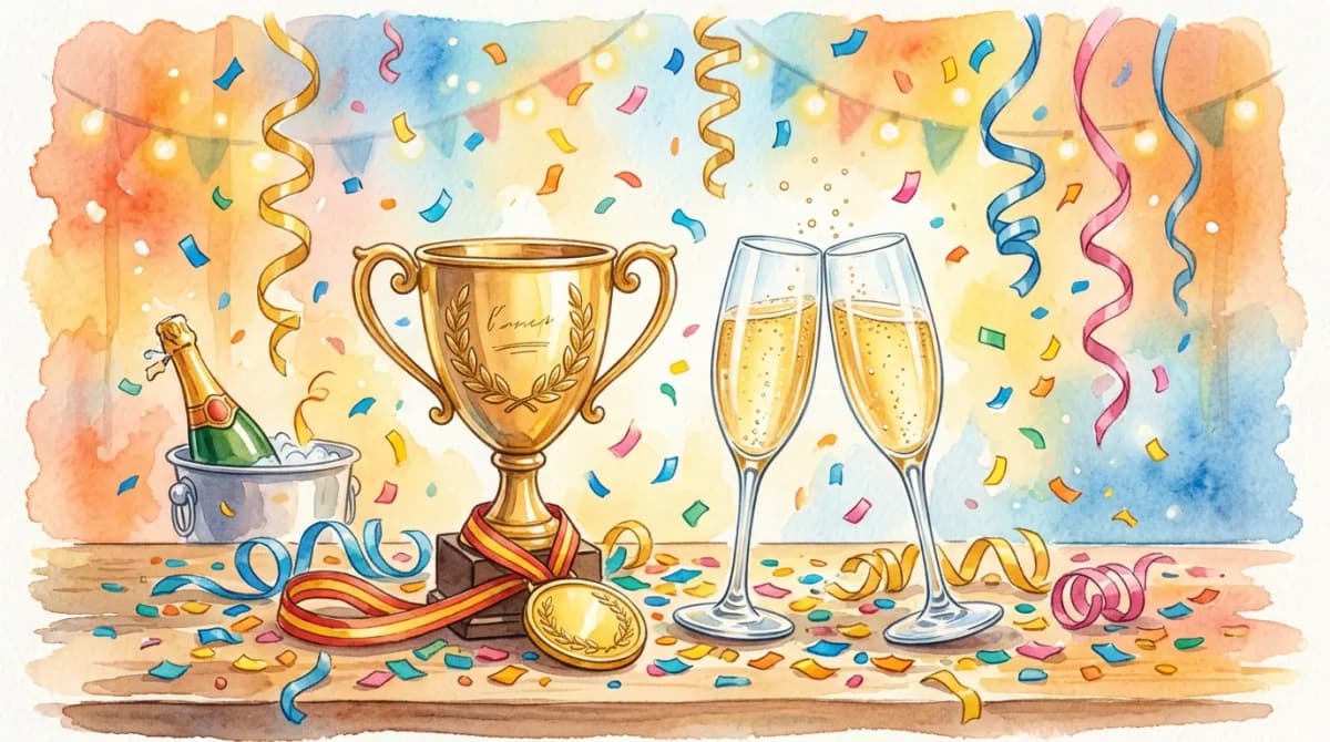 Congratulations group card illustration