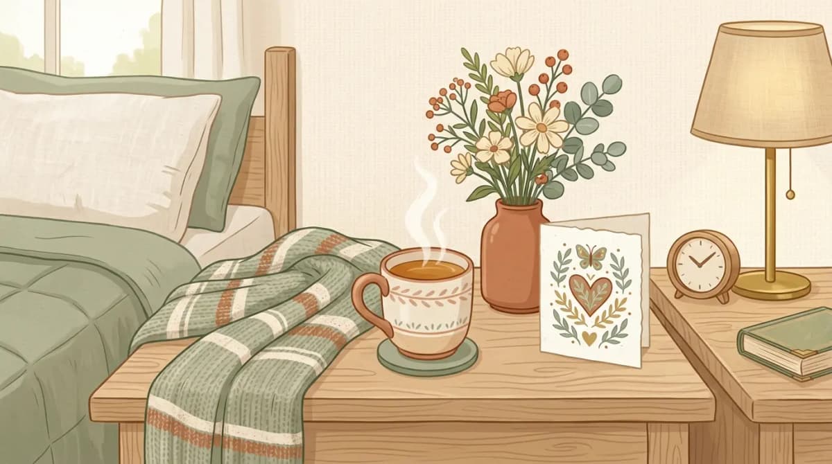 Get Well Soon group card illustration