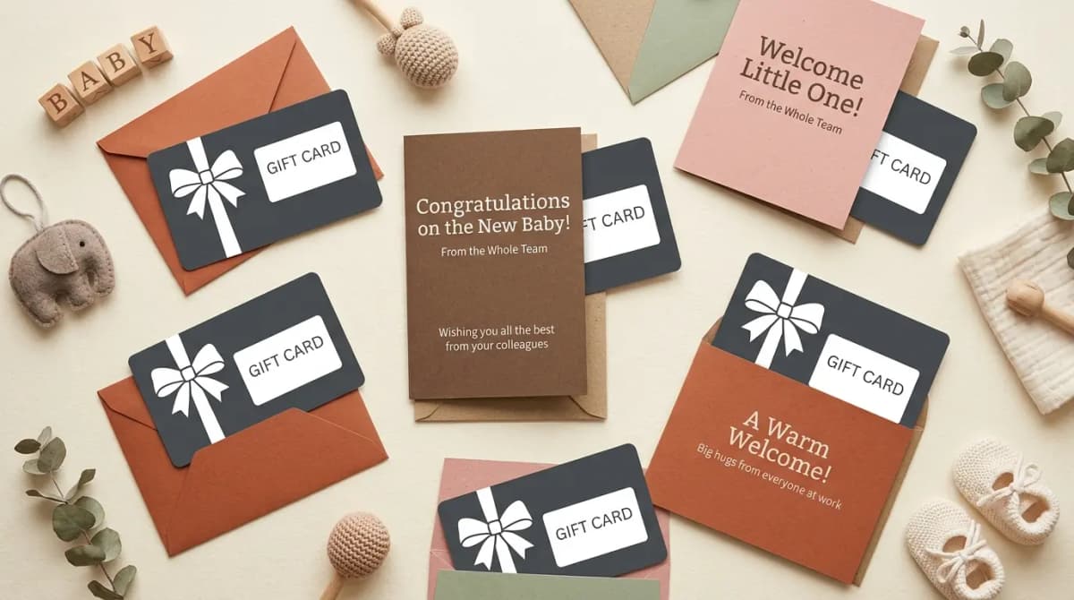 New Baby group card illustration